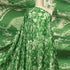 EXCLUSIVE 90% Linen 10% Silk –Toile de Jouy ~ 'Safari' Forest Green REVERSE